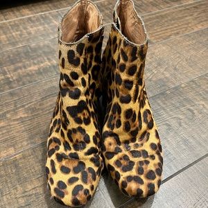 Madewell hair calf leopard print boots